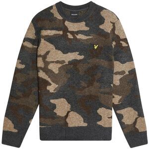 Lyle & Scott Mens Camo Sweater / Black